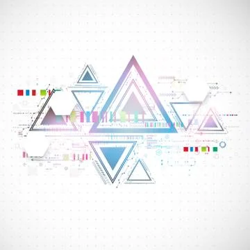Abstract technology triangle background. Stock Illustration