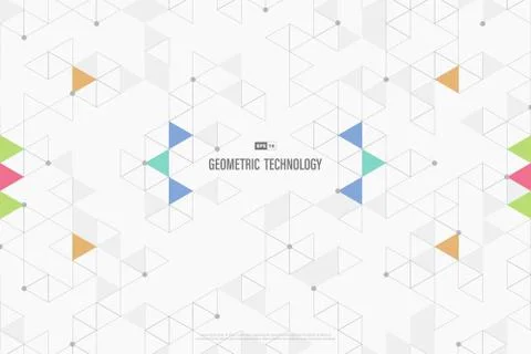 Abstract technology triangles decorative of business minimal design. Illustrazione stock