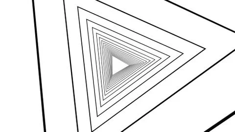 Abstract technology triangles. Graphic design on white background, 3d illustr Illustrazione stock