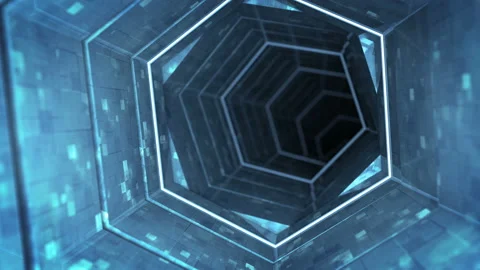 Abstract technology tunnel seamless loop... | Stock Video | Pond5