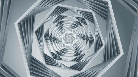 Abstract technology tunnel. Seamless loop 3D render Stock Footage 122850449