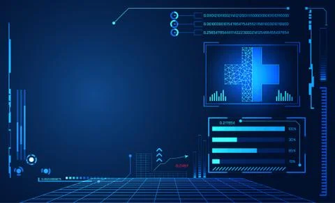 Abstract technology ui futuristic concept hud interface hologram elements of  스톡 일러스트