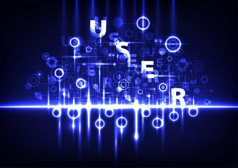 Abstract technology User background Hitech. Perspective Distort, vector ill.. イラスト素材