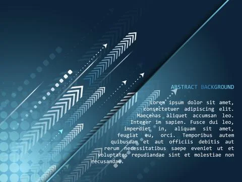 Abstract technology vector background with arrow pattern and halftone effect Stock Illustration