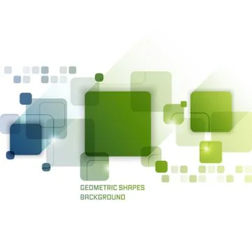 Abstract technology vector background with squares and glitter. Stock Illustration