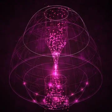Abstract technology, vector technical drawing, shiny space background eps10 Illustrazione stock