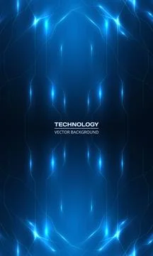 Abstract technology vertical cover background. Illustrazione stock