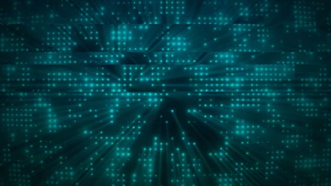 Abstract technology visual with glowing and distortion effects Stock Footage 303918410