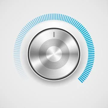 Abstract Technology Volume Knob Stock Illustration
