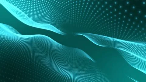 Abstract technology wave. Abstract Trapcode Form digital particle wave and .. Illustration