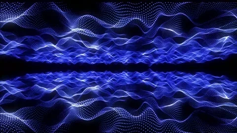 Abstract technology wave background animation. Digital blue waves tunnel Stock Footage 239507342