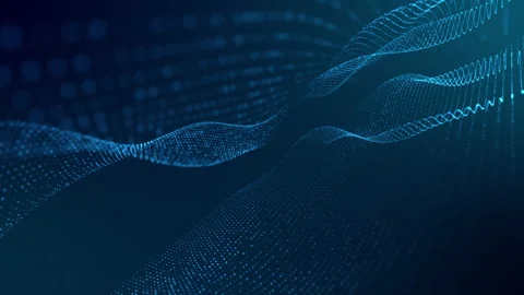 Abstract technology wave background concept. Motion of digital data flow. Stock Footage 236678813