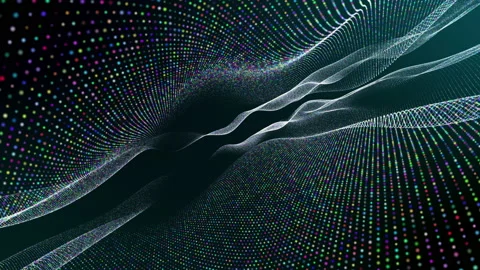 Abstract technology wave background concept. Motion of digital data flow. Stock Footage 237216639