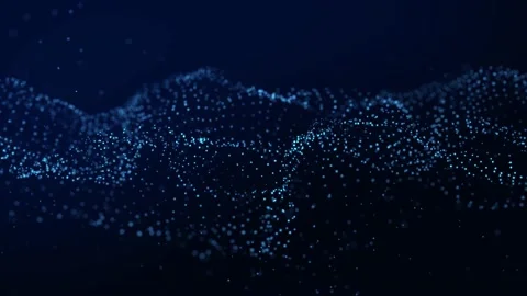 Abstract technology wave with dots and lines. Flow of particles. Stock Footage 169360321
