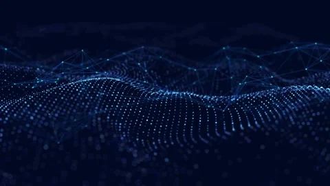 Abstract technology wave with dots and lines. Stock Footage 169360402