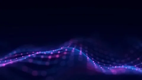 Abstract technology wave with dots and lines. Flow of particles. Stock Footage 275845972
