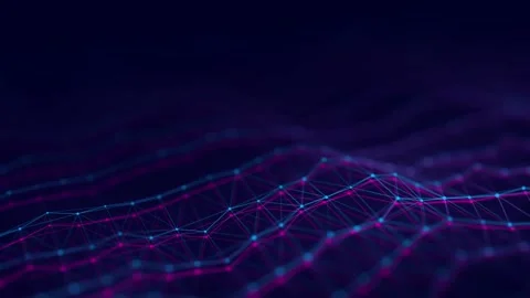 Abstract technology wave with dots and lines. Flow of particles. Big data Stock Footage 275860072