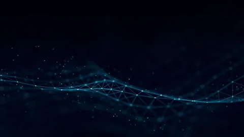 Abstract technology wave with dots and lines. Flow of particles. Big data Stock Footage 275860202