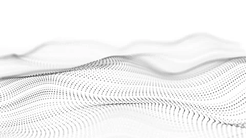 Abstract technology wave. Flow of particles. Big data transfer visualization. Stock Footage 155334870