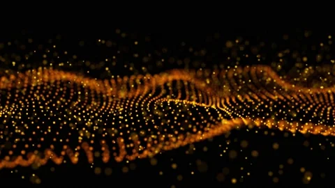 Abstract technology wave. Flow of particles. Big data transfer visualization. Stock Footage 155486194
