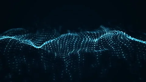 Abstract technology wave. Flow of particles. Stock Footage 169360171