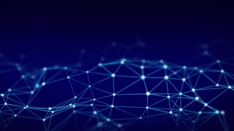 Abstract technology wave. Flow of particles. Big data transfer visualization. Stock Footage 169360301