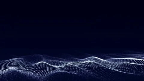 Abstract technology wave. Flow of particles. Big data transfer visualization. Stock Footage 169360333