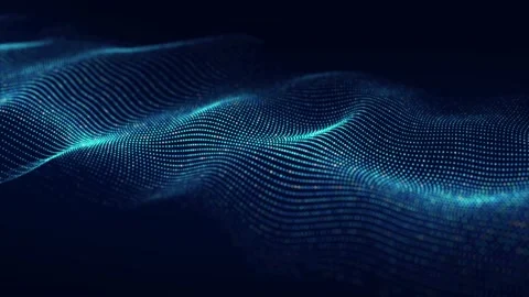 Abstract technology wave. Flow of particles. Big data transfer visualization. Stock Footage 169360366