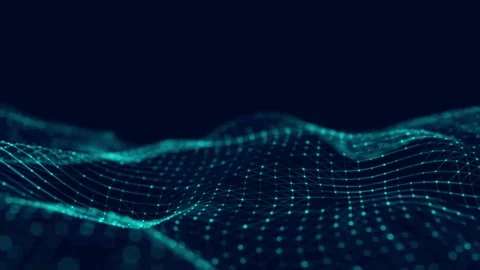 Abstract technology wave. Flow of particles. Big data transfer visualization. Stock Footage 169360428