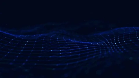 Abstract technology wave. Flow of particles. Big data transfer visualization. Stock Footage 169360433