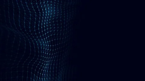 Abstract technology wave. Flow of particles. Big data transfer visualization. Stock Footage 169360457