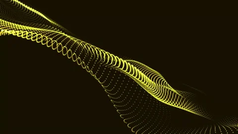 Abstract technology wave. Looping animated background made with trapcode Stockbeeldmateriaal 233874249