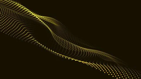 Abstract technology wave. Looping animated background made with trapcode fo.. 스톡 일러스트