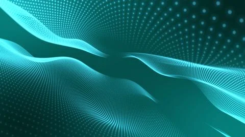 Abstract technology wave. Looping animated background made with trapcode fo.. 스톡 일러스트