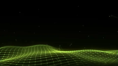 Abstract technology wave of particles and lines. Big data visualization. 動画素材 248355540