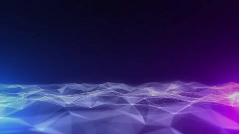 Abstract technology wave of particles and lines. Big data visualization. Stock Footage 257313445