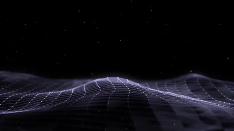 Abstract technology wave of particles and lines. Big data visualization. Stock Footage 274195120