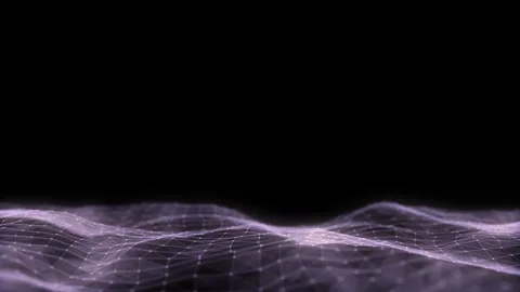 Abstract technology wave of particles and lines. Big data visualization. Stock Footage 306535477