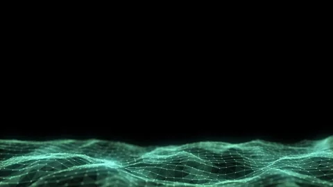 Abstract technology wave of particles and lines. Big data visualization. Ai. Stock Footage 306535478