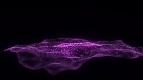 Abstract technology wave of particles and lines. Big data visualization. Stock Footage 331239335