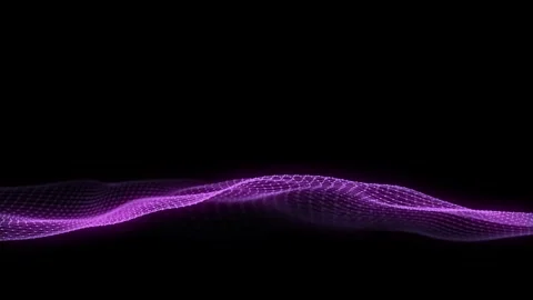 Abstract technology wave of particles and lines. Big data visualization. Stock Footage 331239514