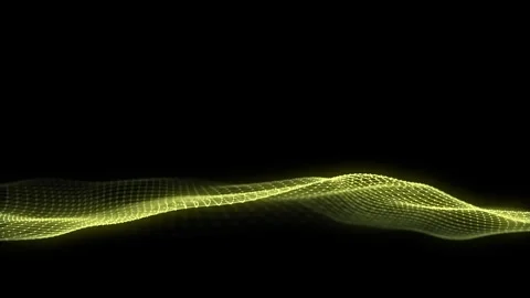Abstract technology wave of particles and lines. Big data visualization. Video stock 331239519