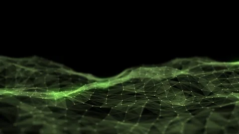 Abstract technology wave of particles and lines. Big data visualization. Stock Footage 331239742