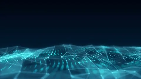 Abstract technology wave of particles. Artificial intelligence. Stock Footage 207755837