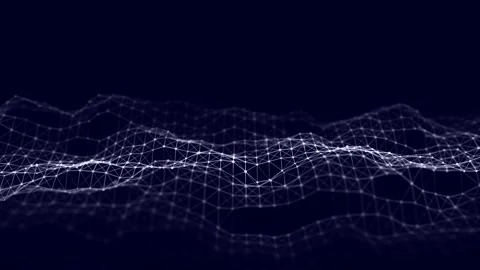 Abstract technology wave of particles. Big data visualization. Stock Footage 162405160