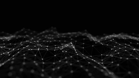 Abstract technology wave of particles. Big data visualization. Stock Footage 162405379