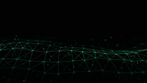 Abstract technology wave of particles. Big data visualization. Stock Footage 162406216