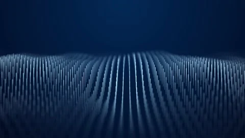 Abstract technology wave of particles. Big data visualization. 動画素材 166169582