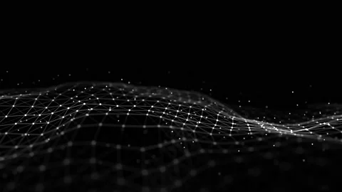 Abstract technology wave of particles. Big data visualization. Stock Footage 166169789