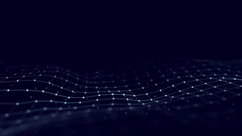 Abstract technology wave of particles. Big data visualization. Stock Footage 166169808